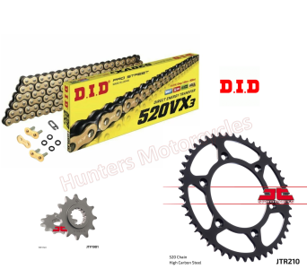Beta 250 RR DID Gold X-Ring Chain and JT Sprockets Kit (2018 to 2021)
