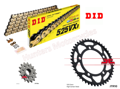 BMW S1000 R DID Gold X-Ring Chain and JT Sprockets Kit (2019 & 2020) OUT OF STOCK