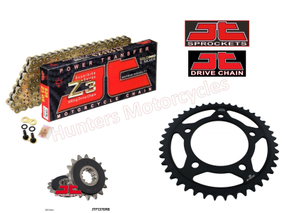 CBR650 F & FA JT Gold X-Ring Chain and JT Black RB Sprocket Kit
