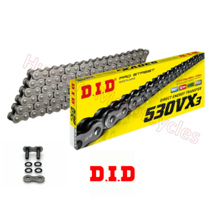 DID 530 VX3 108 Link X-Ring Heavy Duty Motorcycle Chain