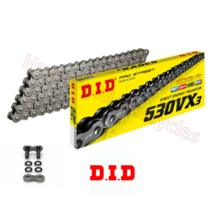 DID 530 VX3 116 Link X-Ring Heavy Duty Motorcycle Chain