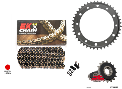 Honda CB1000R Black and Gold X-Ring Japanese EK Chain and Black JT Quiet Sprocket Kit (OUT OF STOCK)