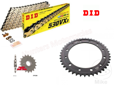 Honda CB1000R D.I.D Gold X-Ring Chain and Black JT Sprocket Kit (2008 to 2016)