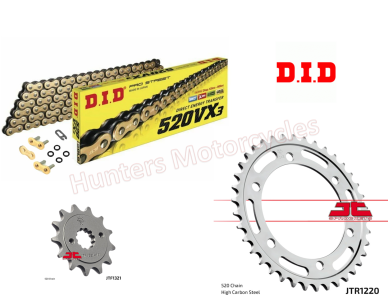 Honda CB300 F & FA DID Gold X-Ring Chain and JT Sprockets Kit
