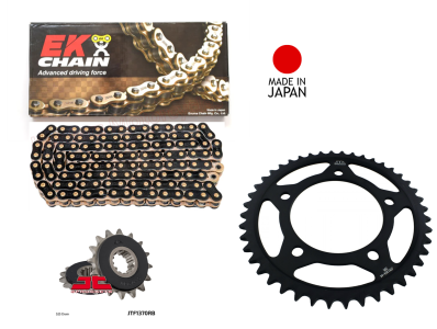 Honda CB650 F EK Black and Gold X-Ring Japanese Chain and Black JT Sprocket Kit (OUT OF STOCK)