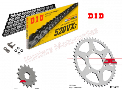Kawasaki KLE650 Versys D.I.D X-Ring Chain and JT Sprockets Kit