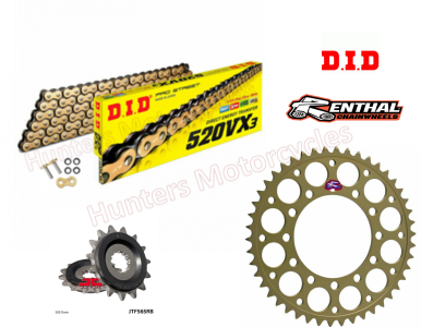 Kawasaki Z650 DID Gold X-Ring Chain and Renthal Sprocket Kit (OUT OF STOCK)