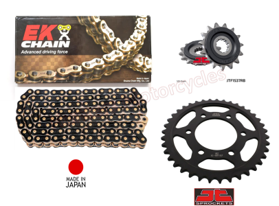 Kawasaki Z900 RS EK Black and Gold X-Ring Japanese Chain and Black JT Sprocket Kit