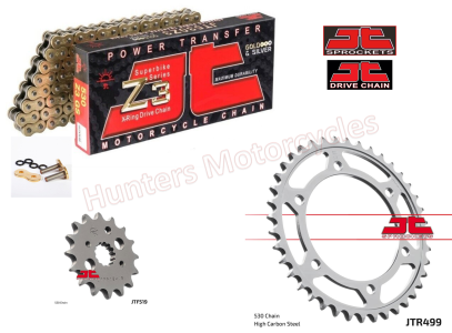 Kawasaki ZZR600 E JT Gold Heavy Duty X-Ring Chain and JT Quiet Sprocket Kit OUT OF STOCK
