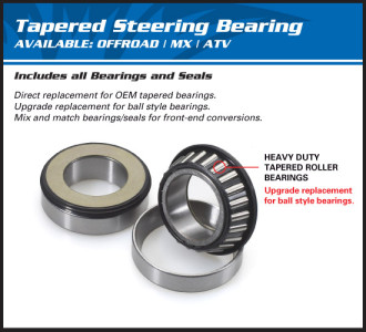 Tapered Roller Steering Bearings and Seals Kit (AB 22-1001) OUT OF STOCK