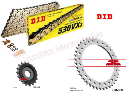 Triumph 1050 Sprint GT D.I.D Gold X Ring Chain and JT Quiet Sprocket Kit  OUT OF STOCK