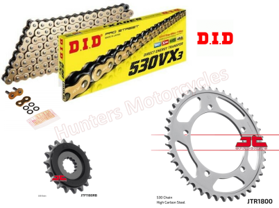 Triumph 955 Sprint RS DID Gold X-Ring Chain and JT Quiet Sprocket Kit