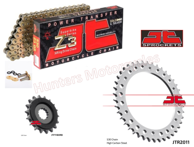 Triumph 955i Speed Triple JT Gold X-Ring Heavy Duty Chain and Quiet JT Sprocket Kit (OUT OF STOCK)