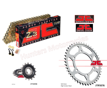 Yamaha 900 Tracer GT Gold JT X-Ring Heavy Duty Chain and JT Quiet Sprocket Kit