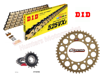Yamaha MT07 Renthal Sprocket and DID Gold X-Ring Chain Kit (OUT OF STOCK)