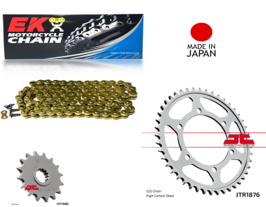 Yamaha YZF R6 EK Japanese Gold X-Ring Chain and JT Sprockets Kit (2006 to 2020)