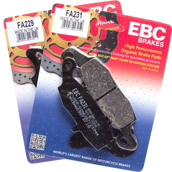 2 x Sets Of EBC Organic Front Brake Pads (FA229 and FA231)