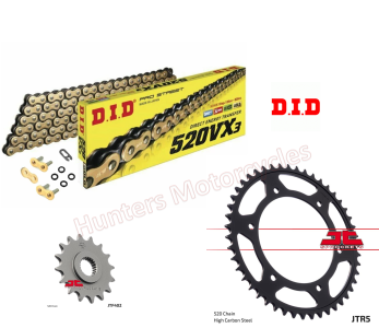 BMW F650 GS Dakar DID Gold X-Ring Chain and JT Sprockets Kit (2000 to 2005)
