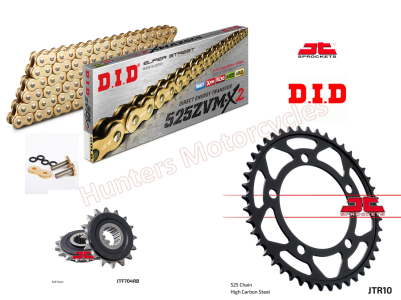 BMW F850 GS Adventure DID Gold ZVMX-2 X-Ring Super Heavy Duty Chain and JT RB Sprocket Kit