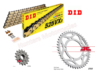 BMW S1000 R DID Gold X-Ring Chain and JT Sprockets Kit (2013 to 2018)