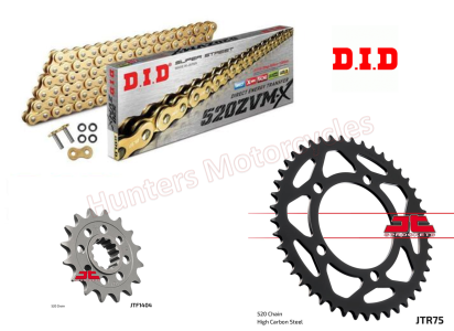 BMW S1000 RR DID 520 Gold ZVM X-Ring Race Chain and JT Sprocket Kit