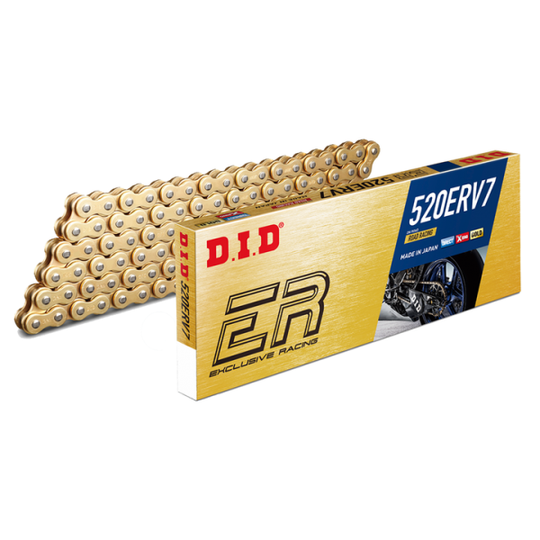 DID 520ERV7 x 120 Link Gold X-Ring Road Race Drive Chain