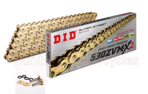 DID 530 ZVMX-2 GG Gold 108 Link X-Ring Ultra Heavy Duty Chain