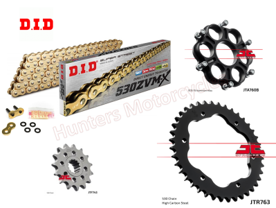 Ducati 1200 Multistrada DID Gold ZVMX-Ring Chain and JT Sprocket Kit