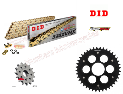 Ducati 1200 S Multistrada DID Gold ZVMX-Ring Chain and Supersprox Sprocket Kit