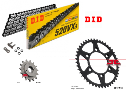 Ducati 696 Monster D.I.D X-Ring Chain and JT Sprocket Kit (2008 to 2014)