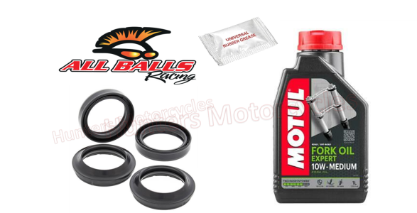 Front Fork Oil Seals and Dust Seals and Fork Oil (56-132 / 10w)