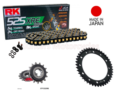 Honda CB1000R Black & Gold RK X-Ring Chain and JT Black Sprocket Kit 2018 to 2023