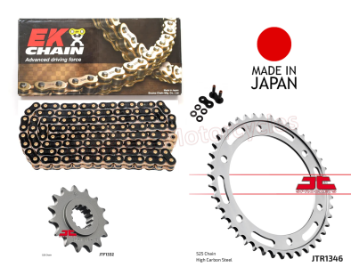 Honda CB1000R EK Black and Gold X-Ring Japanese Chain and JT Sprocket Kit OUT OF STOCK