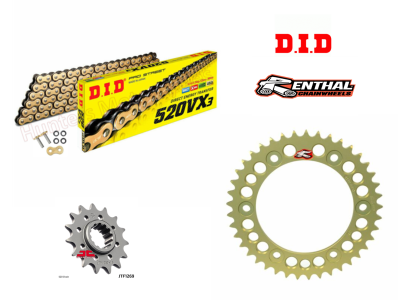 Honda CB650 F FA DID 520 Race Gold X-Ring Chain and Renthal Sprocket Kit