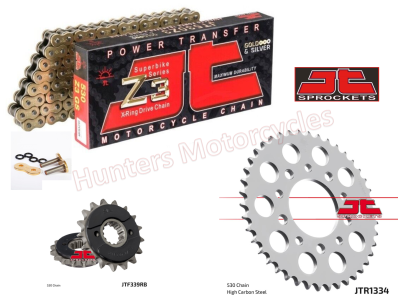 Honda CBR1000 F JT Gold X-Ring Chain and JT Quiet Sprocket Kit 1989 to 1995