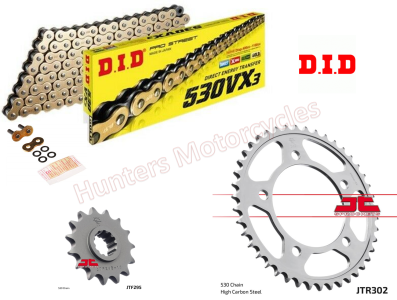 Honda CBR600F D.I.D Gold X-Ring Chain and JT Sprockets Kit for (1991 to 1996 Models)