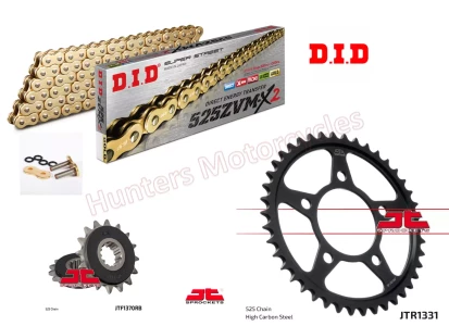 Honda CRF1000 Africa Twin DID Gold ZVMX-Ring Ultra Heavy Chain and JT Silent Sprocket Kit