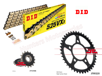 Honda CRF1100 Africa Twin D.I.D Gold X Ring Chain and JT Quiet Sprocket Kit