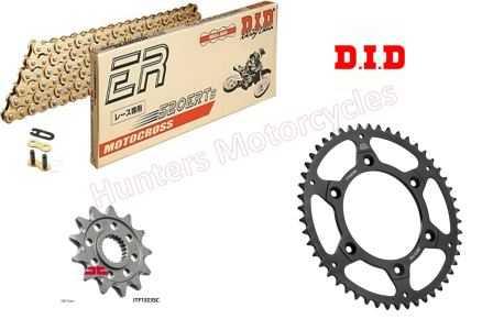 Honda CRF250 R DID ERT3 Gold Heavy Duty MX Chain and JT Sprockets Kit (2004 to 2010)