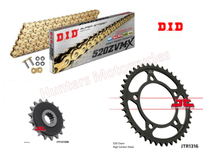 Honda NC750 S DCT DID Gold ZVMX-Ring Chain and JT Quiet Sprocket Kit