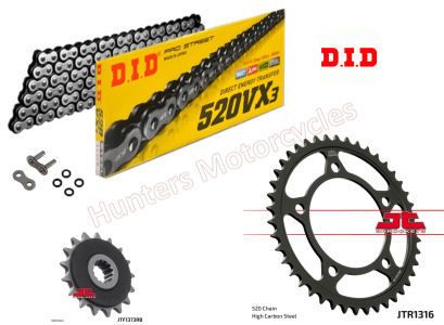 Honda NC750 X DCT and XA DID X Ring Chain and JT Quiet Sprocket Kit