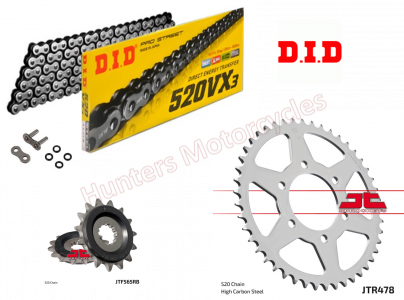 Kawasaki KLE650 Versys D.I.D X Ring Chain and JT Quiet Sprocket Kit