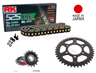 Kawasaki Ninja 1000 SX Black & Gold RK X-Ring Chain and JT Black Sprocket Kit