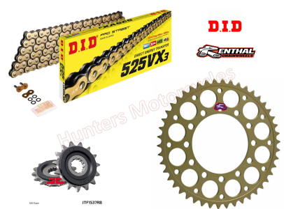 Kawasaki Z1000 SX DID Gold X-Ring Chain and Renthal Sprocket Kit OUT OF STOCK