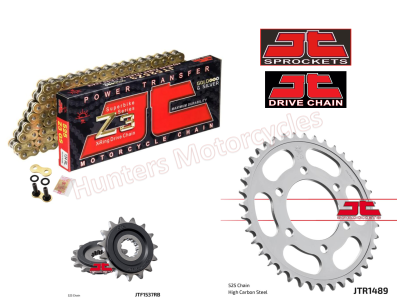 Kawasaki Z900 RS Cafe JT Gold X-Ring Heavy Duty Chain and JT Quiet Sprocket Kit