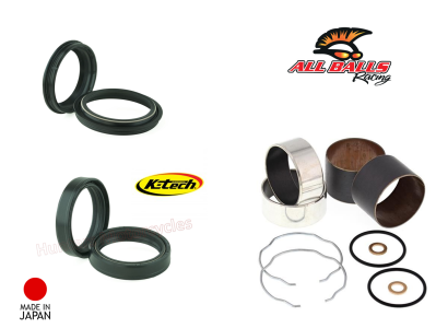 KTech Front Fork Seals with Dust Seals and Fork Bushes Kit (FSS-013 & 38-6020)