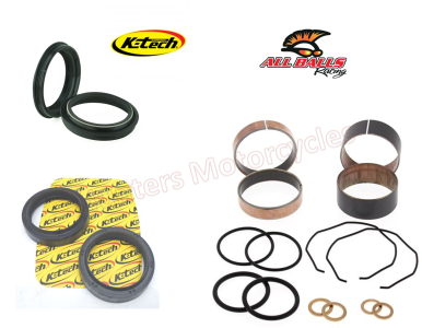 KTech Front Fork Seals with Dust Seals and Fork Bushes Kit (FSS-027/29 & 38-6087)