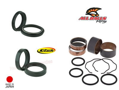 KTech Front Fork Seals with Dust Seals and Fork Bushes Kit (FSS-005 & 38-6125)