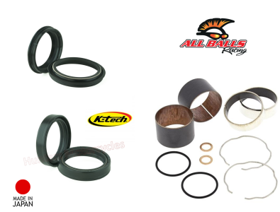 KTech Front Fork Seals with Dust Seals and Fork Bushes Kit (FSS-013 & 38-6102)