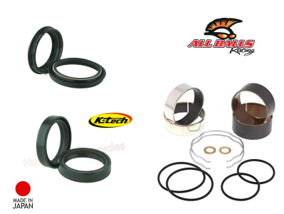 KTech Front Fork Seals with Dust Seals and Fork Bushes Kit (FSS-013 & 38-6115)